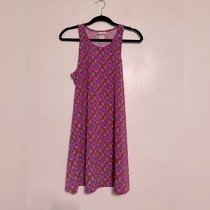 Natural Life Patterned Tank Mini Dress size Medium Purple